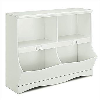 Costway Kids Storage Unit Bookshelf Bookcase Toy Organizer Bookshelf Bookcase White