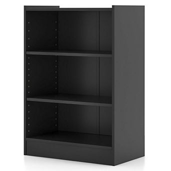 Costway 3 tier Bookcase Open Multipurpose Display Rack Cabinet with Adjustable Shelves