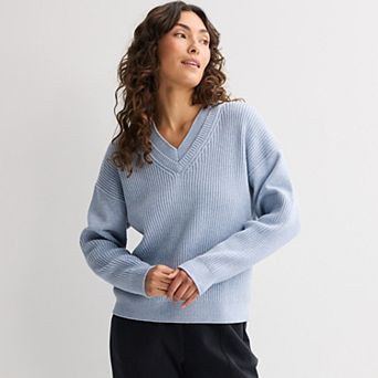 Women's FLX Double V-Neck Fleece Sweater