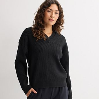 Women's FLX Double V-Neck Fleece Sweater