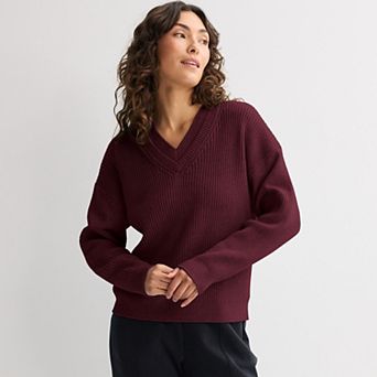 Women's FLX Double V-Neck Fleece Sweater