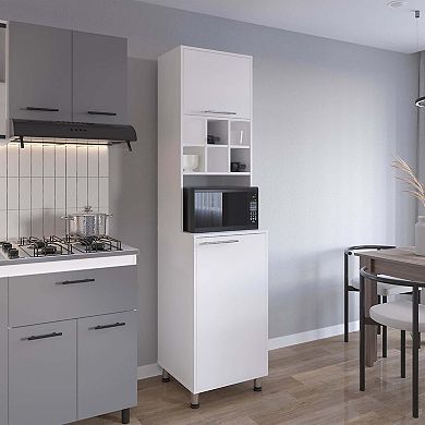 Ashford Kitchen Pantry, 2 Doors, 4 Legs, 8 Shelves