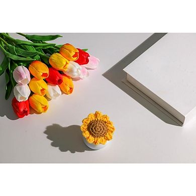 15pcs Artificial Tulip Flowers, Real Touch PU, 14" Bouquet, Spring Decor