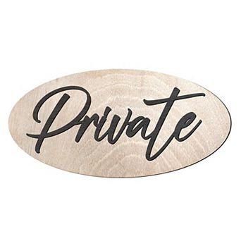 Private sign, No entry sign, Business sign, Home sign, Made from wood - 17"x8"