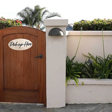 Pick-up Here sign, Business sign, Restaurant sign, Made from wood - 17"x8"