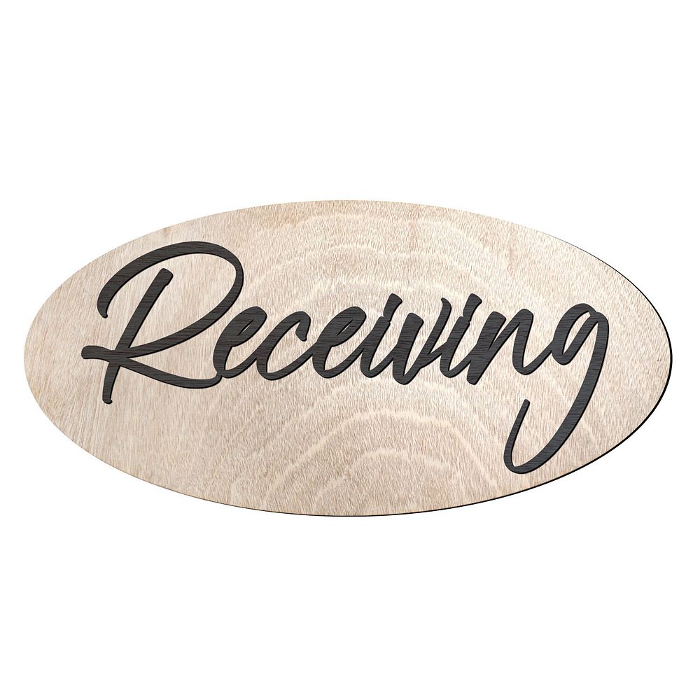 Receiving sign, Shipping and receiving, Business sign, Made from wood ...