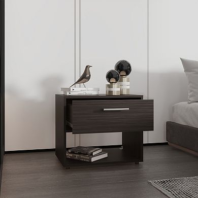 Noxen Nightstand, 1 Drawer, 1 Shelf, 4 Legs