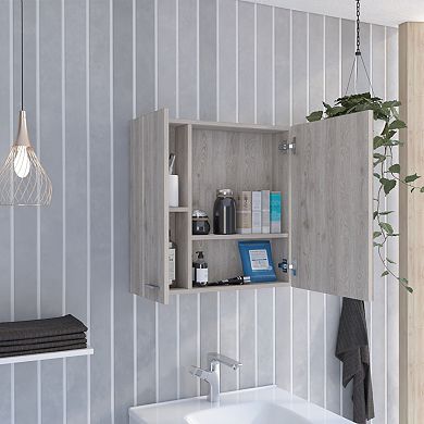 Harbor Medicine Double Door Cabinet,Four Interior Shelves