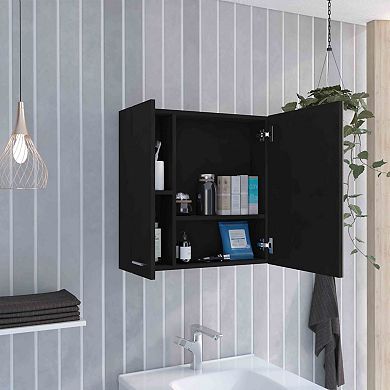 Harbor Medicine Double Door Cabinet,Four Interior Shelves