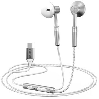 Delton 18EC USB-C Wired Computer Headset/Headphones with Microphone, White