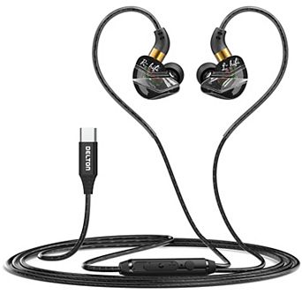 Delton 31EC Ergonomic Wired In-Ear USB-C Computer Headset with In-line Microphone, Black
