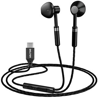 Delton 18EC USB-C Wired Computer Headset/Headphones with Microphone, Black