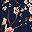 Navy Blue Plum Blossom