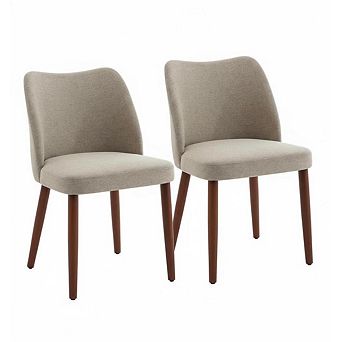 Upholstered Dining Chairs Set of 2, Modern Fabric Dining Room Side Chair,with Padded Seat