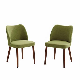 Upholstered Dining Chairs Set of 2, Modern Fabric Dining Room Side Chair,with Padded Seat