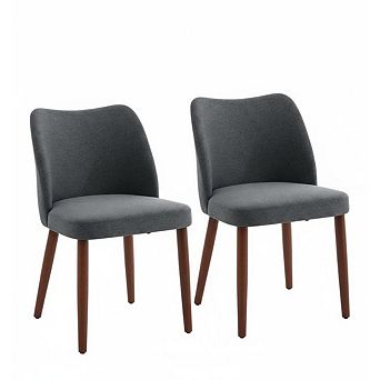 Upholstered Dining Chairs Set of 2, Modern Fabric Dining Room Side Chair,with Padded Seat