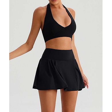 Women's High-Waisted Quick-Dry Skort for Sports