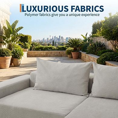 108"Modular Cloud Couch, L-Shape Left Chaise, Boneless Sofa Bed, No Assembly Required