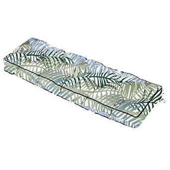 Outdoor Bench Cushions, Tufted 60" x 20" x 4" Patio Chair Cushion with Ties for Bench, Porch Swing