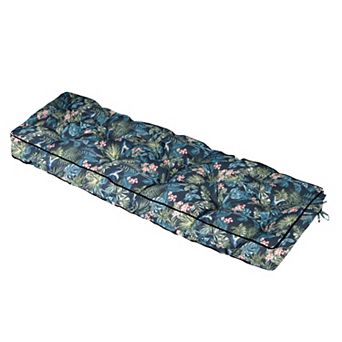Outdoor Bench Cushions, Tufted 63" x 20" x 4" Patio Chair Cushion with Ties for Bench, Porch Swing
