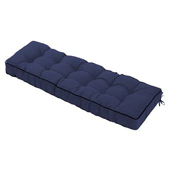 Outdoor Bench Cushions, Tufted 63" x 20" x 4" Patio Chair Cushion with Ties for Bench, Porch Swing