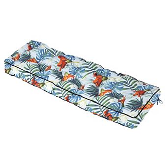 Outdoor Bench Cushions, Tufted 63" x 20" x 4" Patio Chair Cushion with Ties for Bench, Porch Swing