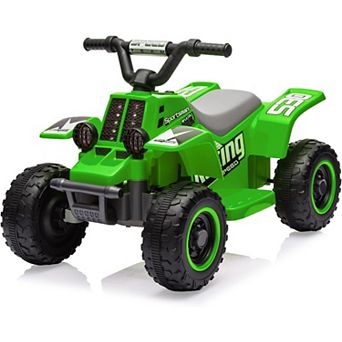 6V Electric ATV for Kids Ages 3+, 4-Wheeler Battery Powered Ride-on Toy with LED Lights, Music