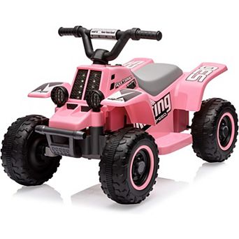 6V Electric ATV for Kids Ages 3+, 4-Wheeler Battery Powered Ride-on Toy with LED Lights, Music