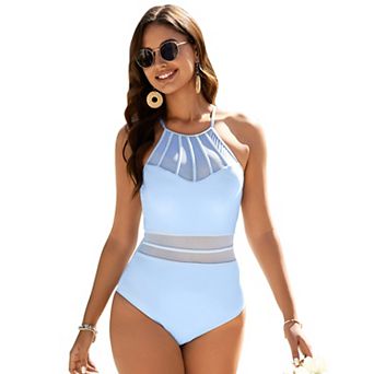 Women's One Piece Swimsuit Summer Mesh Bathing Suit
