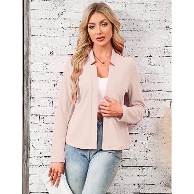 Women's Blazer Open Front Cardigan Long Sleeve Casual Jacket