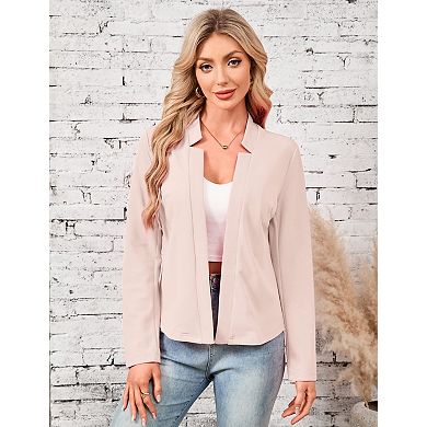 Women's Blazer Open Front Cardigan Long Sleeve Casual Jacket