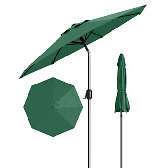 9FT Patio Umbrella Crank & Tilt, Market Umbrella, UV Water Resistant, Center Pole Outdoor Umbrella