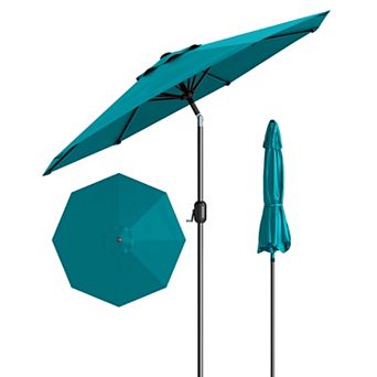 9FT Patio Umbrella Crank & Tilt, Market Umbrella, UV Water Resistant, Center Pole Outdoor Umbrella