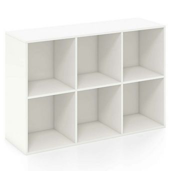 Costway 6-Cube Bookcase Modern 3 tier Storage Organizer Horizontal Vertical Bookshelf