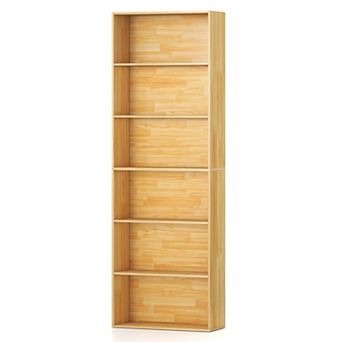 Costway 6 tier Bookshelf with Open Shelves, Anti-Tipping Kits for Living Room Bedroom Study