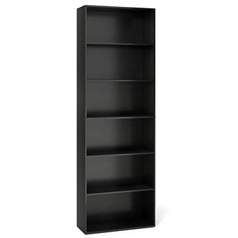 Costway 6 tier Bookshelf with Open Shelves, Anti-Tipping Kits for Living Room Bedroom Study