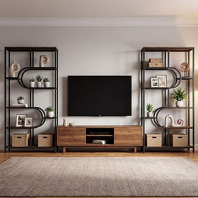 Costway 5-Tier Bookshelf 69" Tall Etagere Bookcase with Open Storage Shelves Display Shelf