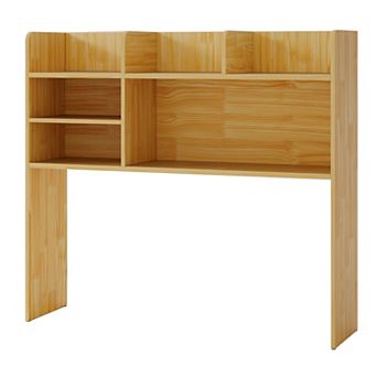 Costway 3 tier Desktop Bookshelf with 6 Shelves Desk Organizer for Computer Desk Rustic