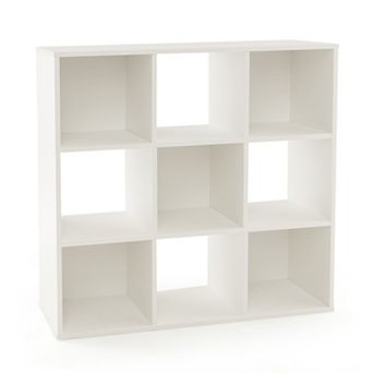 Costway 9-Cube Kids Toy Storage Organizer Wooden Children’s Bookcase Display Bookshelf