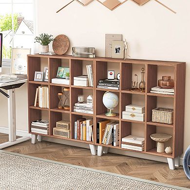 Costway 2PCS 9-Cube Bookcase with 6 Removable Shelves Raised Support Feet for Living Room