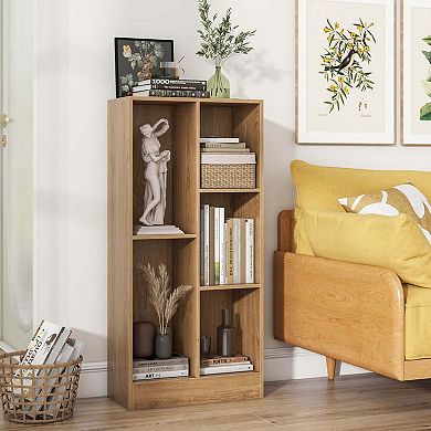 Costway 5-Cube Bookcase for Kids 41" Wooden Toy Storage Organizer for Kid's Room