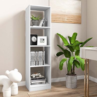 Costway 1PC 56'' Tall Bookcase, Freestanding Bookshelf with 4 Open Cubes
