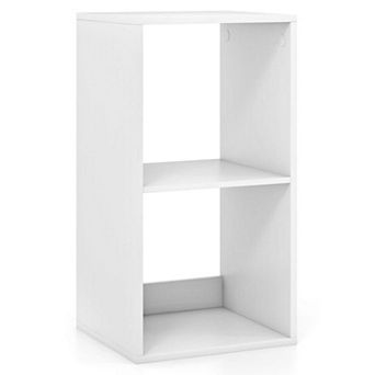 Costway 2-Cube Bookcase Open Back Bookshelf with Anti-tip Kit Modern Style Organizer