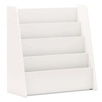Costway 4 tier Kids Wooden Bookshelf Toddlers Book Rack with Deep Shelves