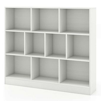Costway 10-Cube Bookcase for Kids 41"Wooden Toy Storage Organizer for Kid’s Room