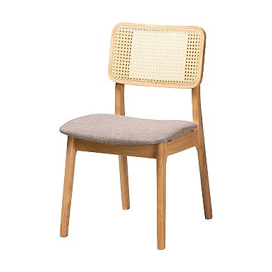 Baxton Studio Dannon 5-Piece Dining Set with Upholstered Chairs