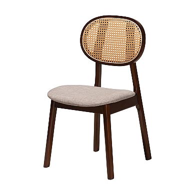 Baxton Studio Darrion 7-Piece Dining Set with Upholstered Chairs