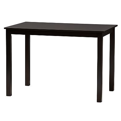 Baxton Studio Genesis 5-Piece Dining Set with Upholstered Chairs