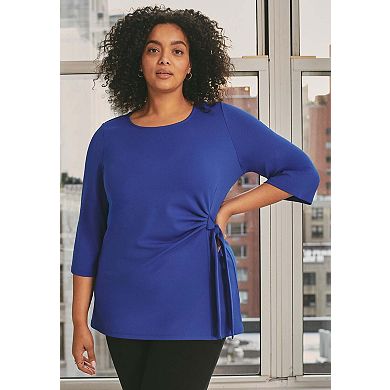 Avenue Women's Plus Size Tie Detail Tunic