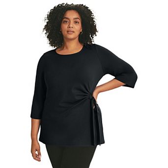 Avenue Women's Plus Size Tie Detail Tunic